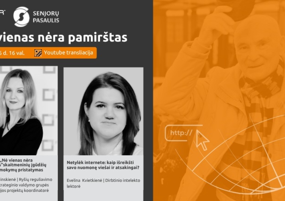 „Nė vienas nėra pamirštas“  kviečia į nuotolinę paskaitą