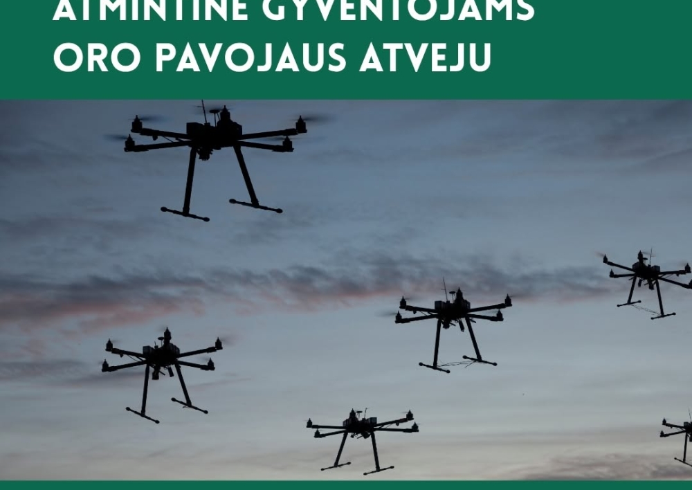 Priešgaisrinės apsaugos ir gelbėjimo departamentas parengė atmintinę gyventojams „Oro pavojus. Ką svarbu žinoti ir kaip elgtis?“