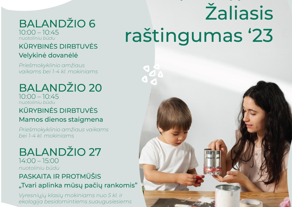 Kviečia prisijungti prie nuotolinių edukacijų