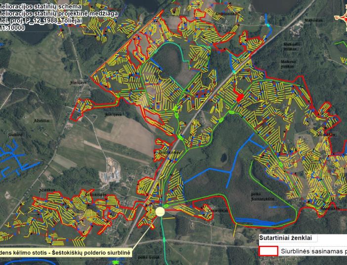 Informacija apie melioracijos statinių rekonstravimo darbus Čiulėnų seniūnijos Toliejų kadastro vietovėje