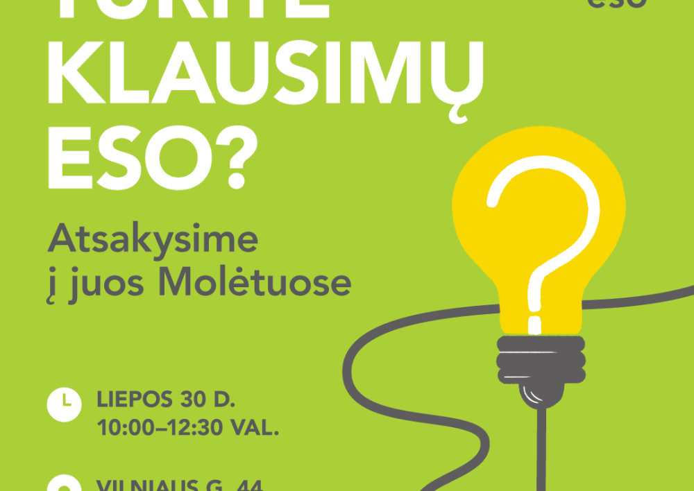 ESO kviečia į gyvas konsultacijas Molėtuose
