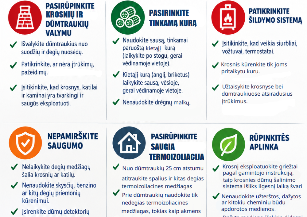 Pasiruoškime šildymo sezonui – saugumas prasideda nuo tinkamo pasirengimo