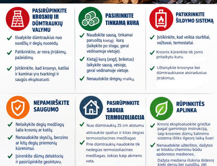 Pasiruoškime šildymo sezonui – saugumas prasideda nuo tinkamo pasirengimo