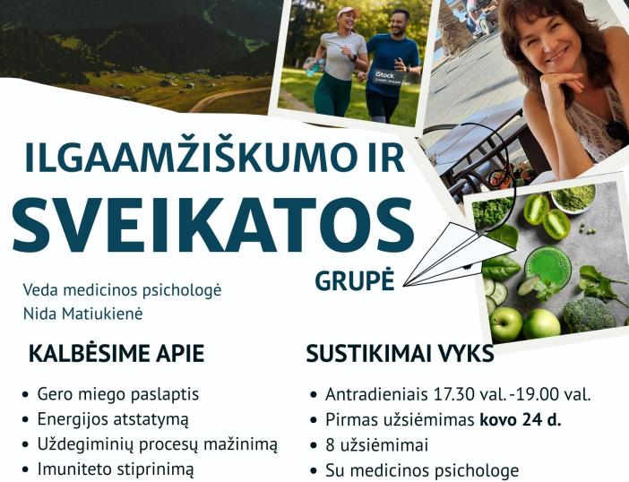 Molėtų rajono gyventojai kviečiami prisijungti prie Ilgaamžiškumo ir sveikatos grupės