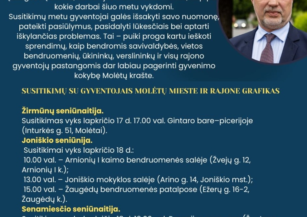 Meras tęsia susitikimus su Molėtų rajono gyventojais