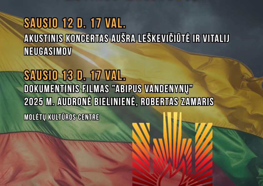 Kviečiame dalyvauti Laisvės gynėjų dienos 35-osios sukakties minėjimo renginiuose Molėtuose sausio 12 ir 13 dienomis
