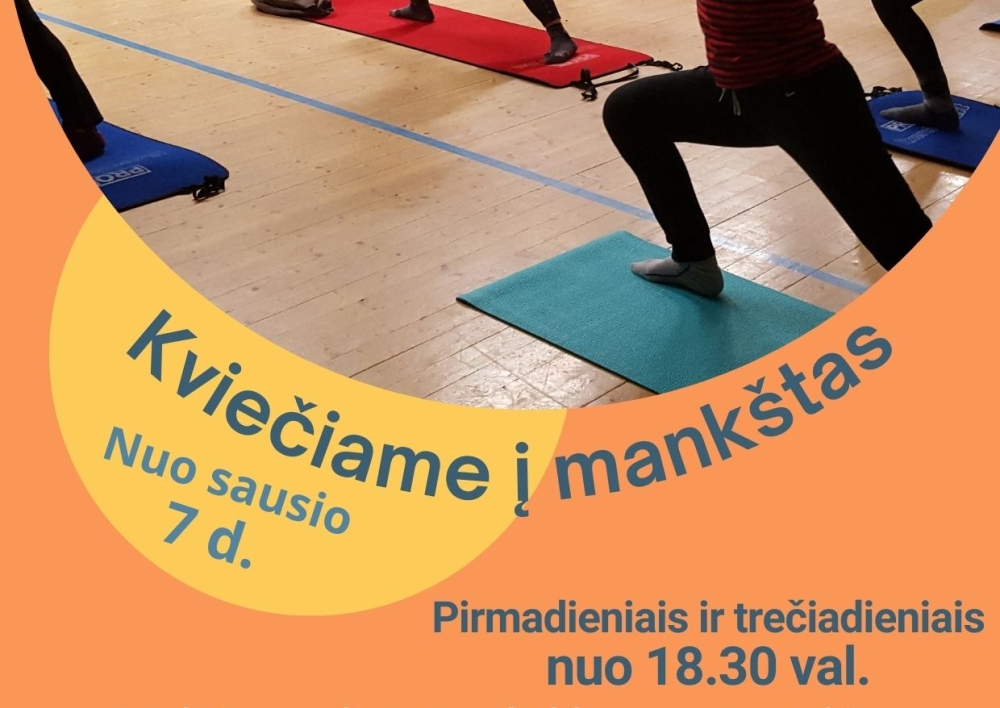 Kviečiame gyventojus dalyvauti mankštose, kurios prasideda nuo sausio 7 dienos
