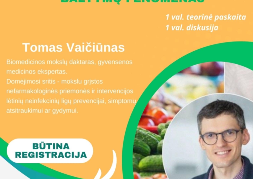 Kviečiame registruotis į paskaitą „Sotumo ir pilnumo jausmas bei baltymų fenomenas“