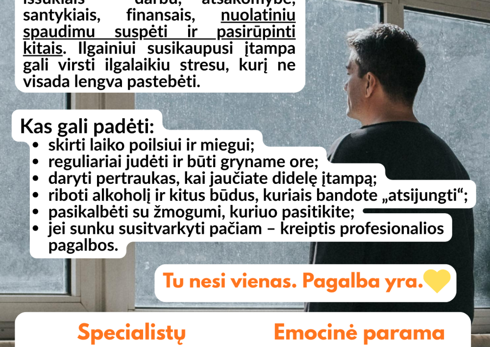 Pagalba vyrams: kur kreiptis prireikus emocinės paramos