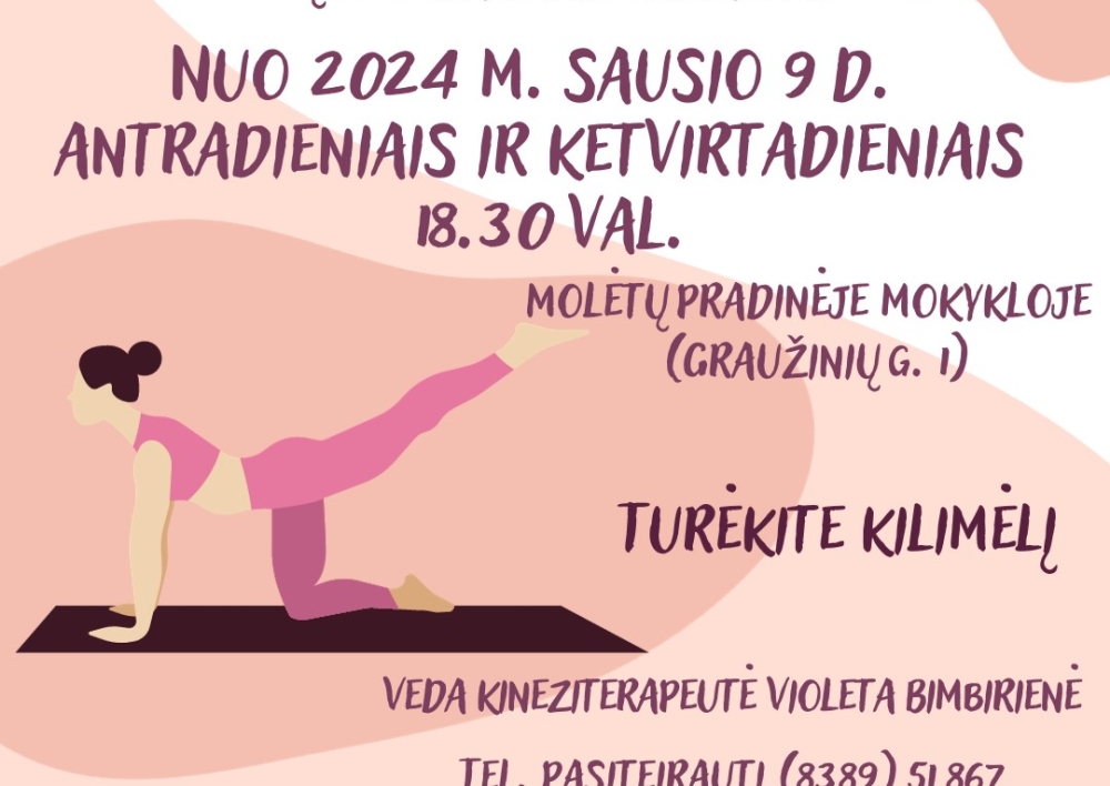 Nuo sausio 9 d. kviečiame į nemokamas mankštas