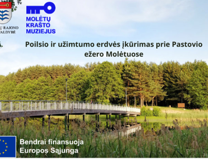 Molėtuose, prie Pastovio ežero kuriama poilsio ir užimtumo erdvė