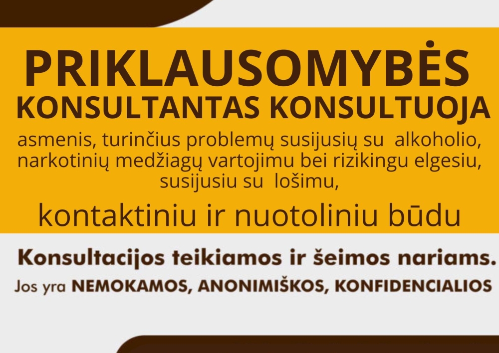 Molėtų rajono gyventojams teikiamos nemokamos priklausomybių konsultanto paslaugos