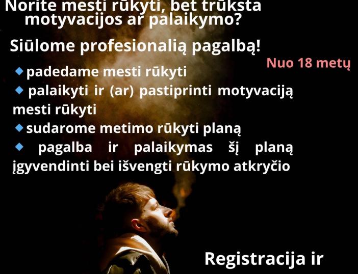 Molėtų rajono gyventojai kviečiami pasinaudoti metimo rūkyti pagalbos paslaugomis