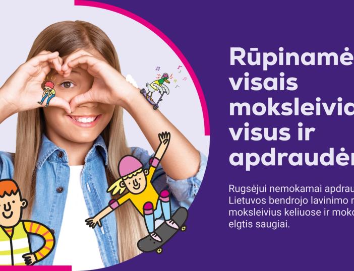 „Lietuvos draudimo“ akcija „Apsaugok mane“: rugsėjį Molėtų rajone vėl bus apdrausti visi moksleiviai