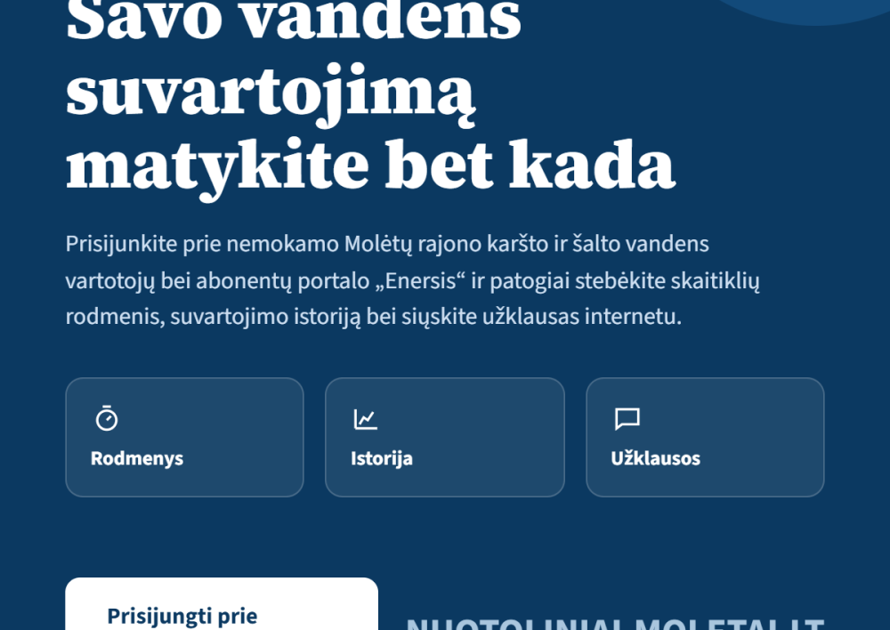 Nemokamai pamatykite informaciją apie Jūsų vandens suvartojimą