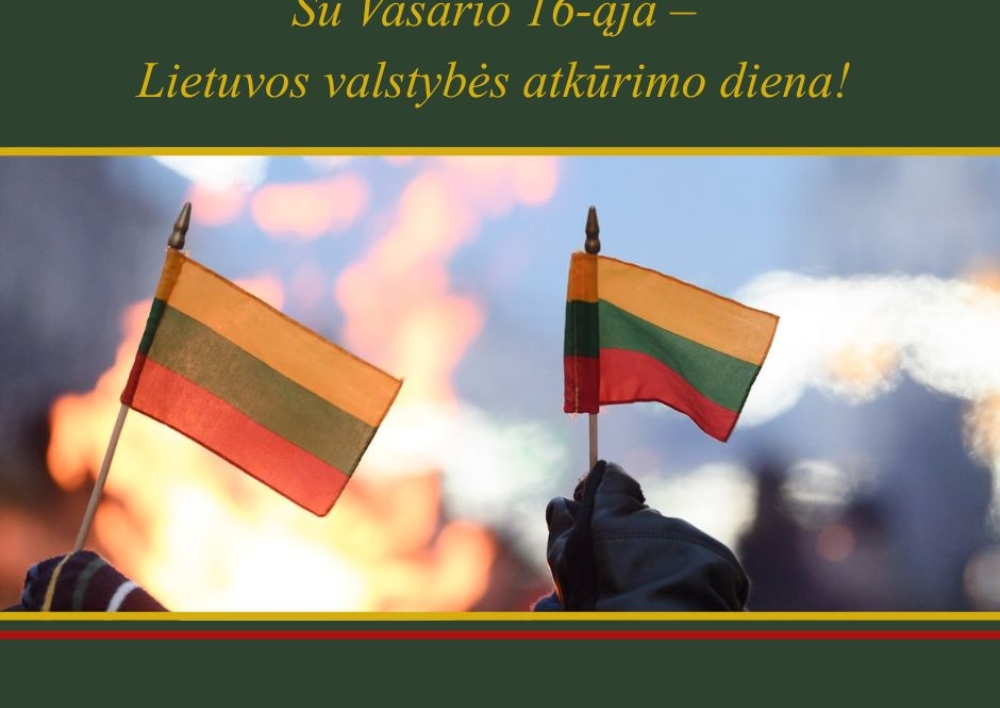 Mero sveikinimas Vasario 16-osios proga