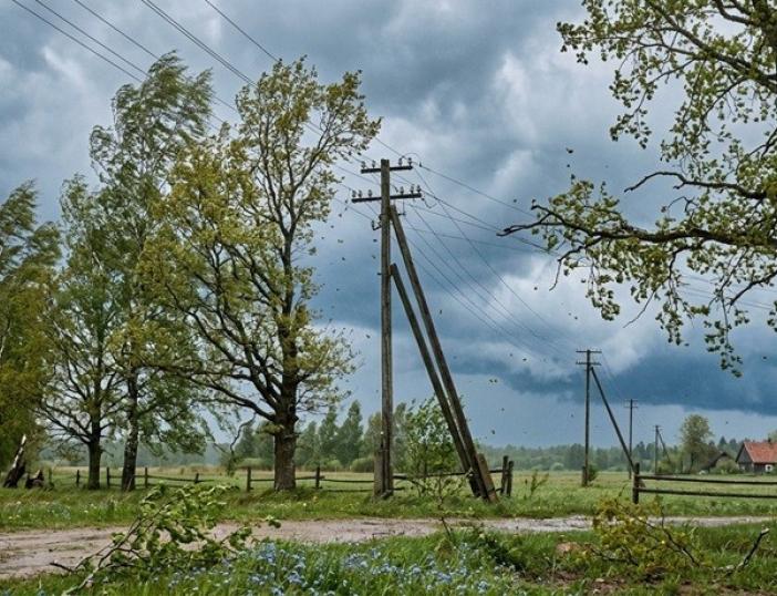 ESO įspėja: sekmadienį galimi elektros tiekimo sutrikimai dėl stipraus vėjo