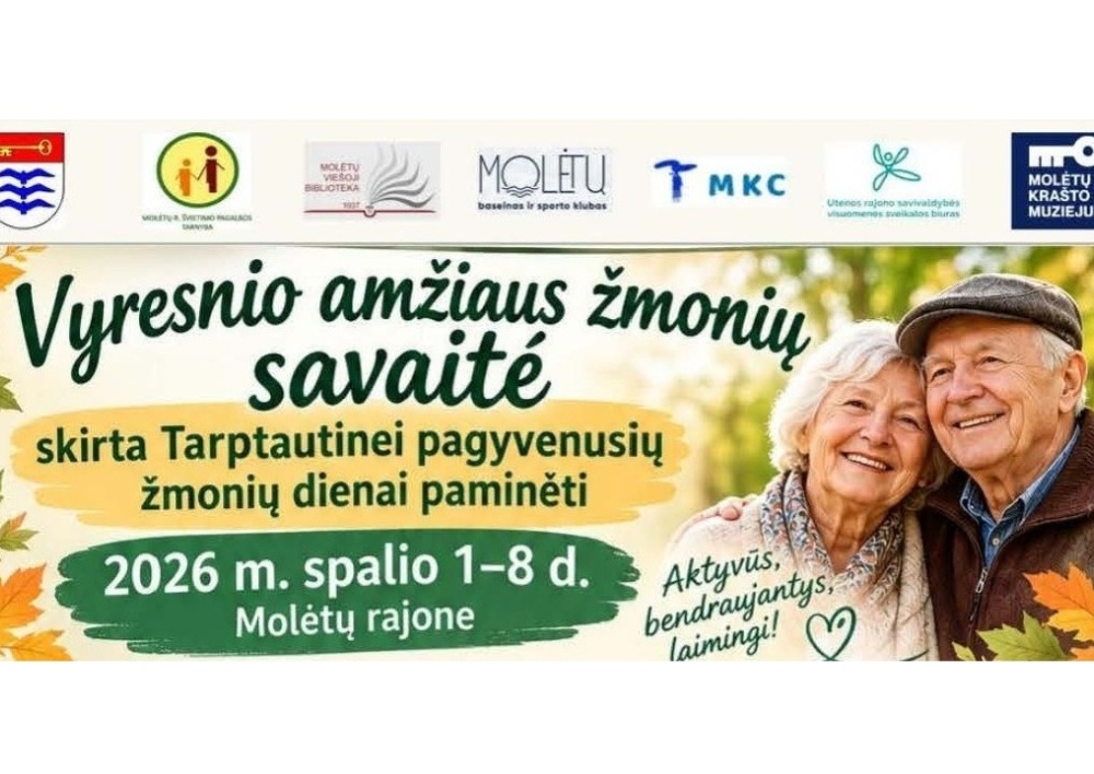 Vyresnio amžiaus žmonių savaitė Molėtų rajone: renginių programa