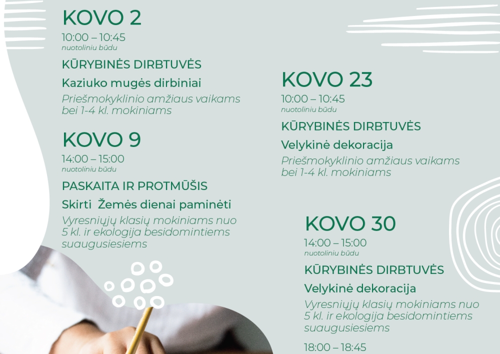 „Žaliasis taškas“ dovanoja aplinkosaugines nuotolines edukacijas 